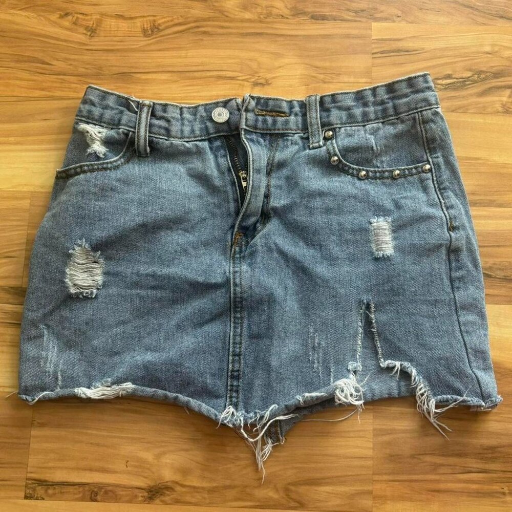DENIM MINI SKIRT